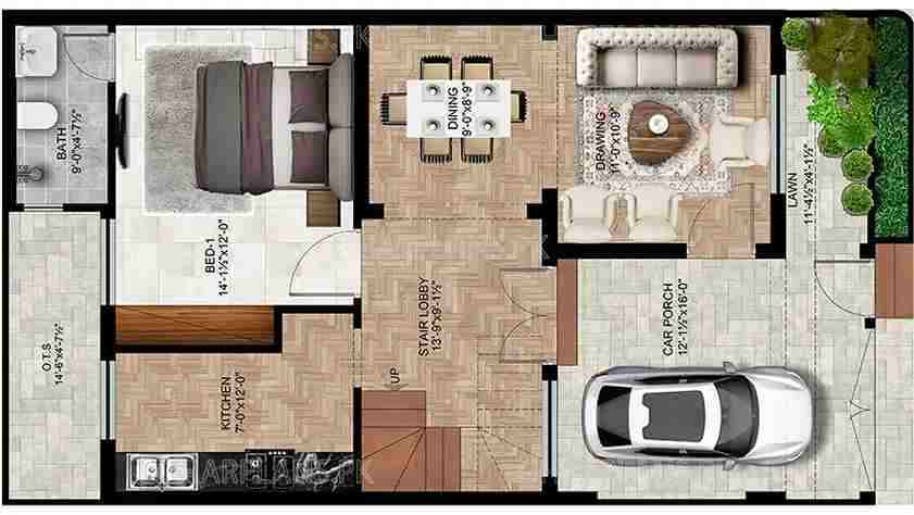 5 Marla House Design 3D